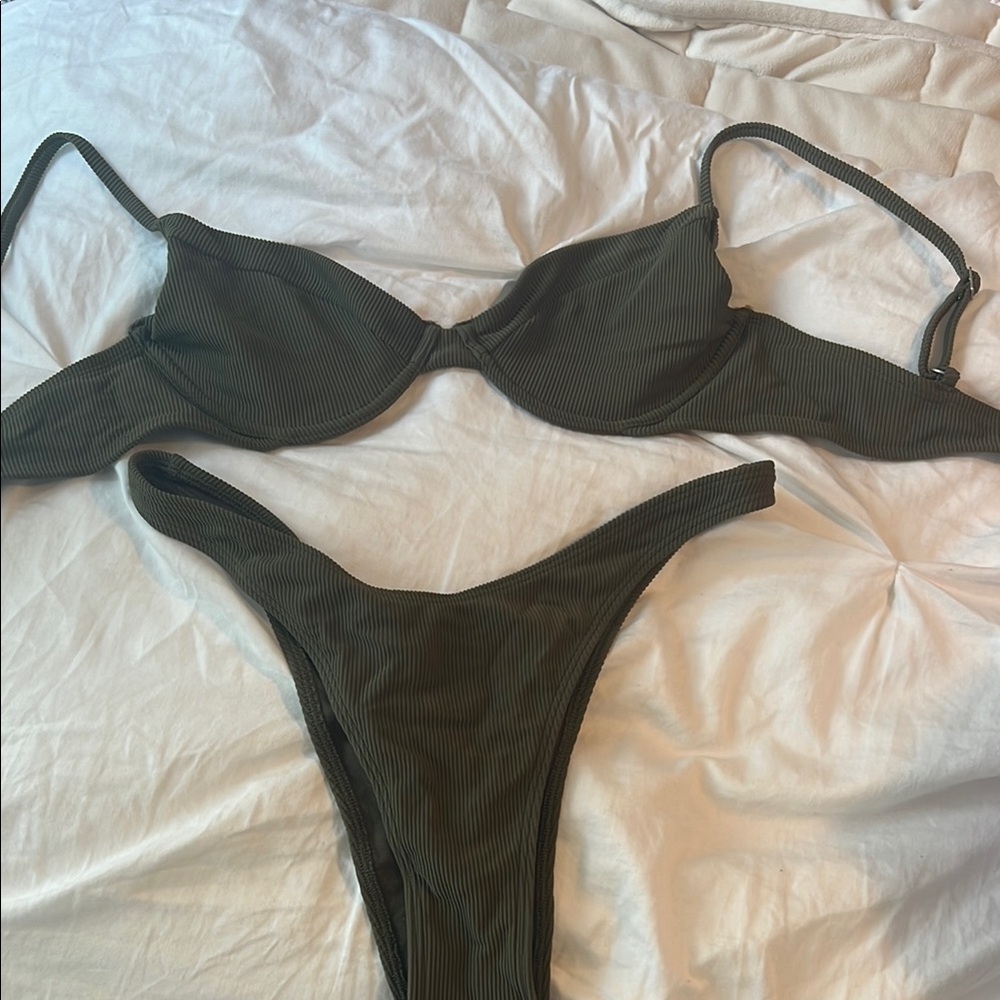 Abercrombie & Fitch Green Bikini Set